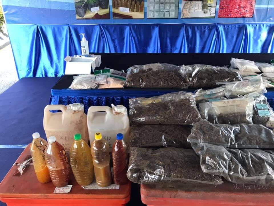 POLIS PERAK LUPUS DADAH BERNILAI RM1 JUTA