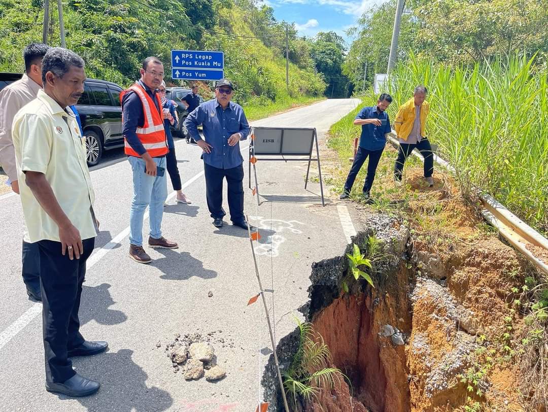 RM23.86 juta baiki runtuhan cerun, jalan rosak laluan ke Kuala Mu, Pos Yum