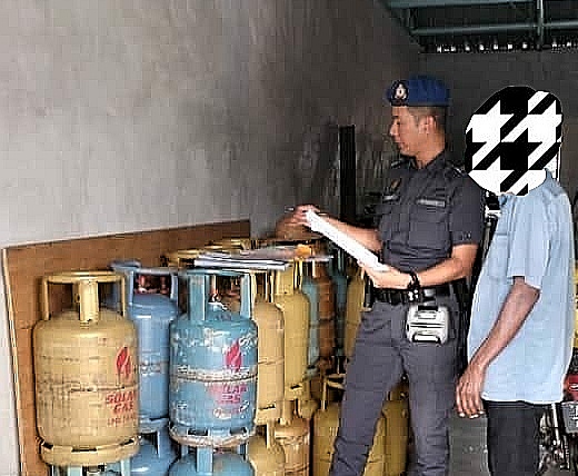 KPDN serbu premis jual LPG tanpa lesen di Tapah Road